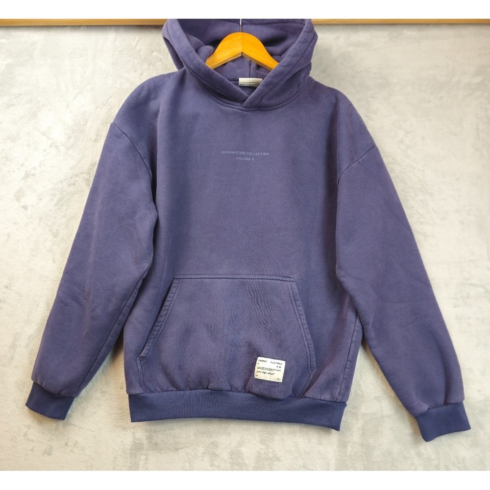 Comfrt Clothing Hoodie Mens Medium Blue Affirmation Collection Volume 9 Pullover